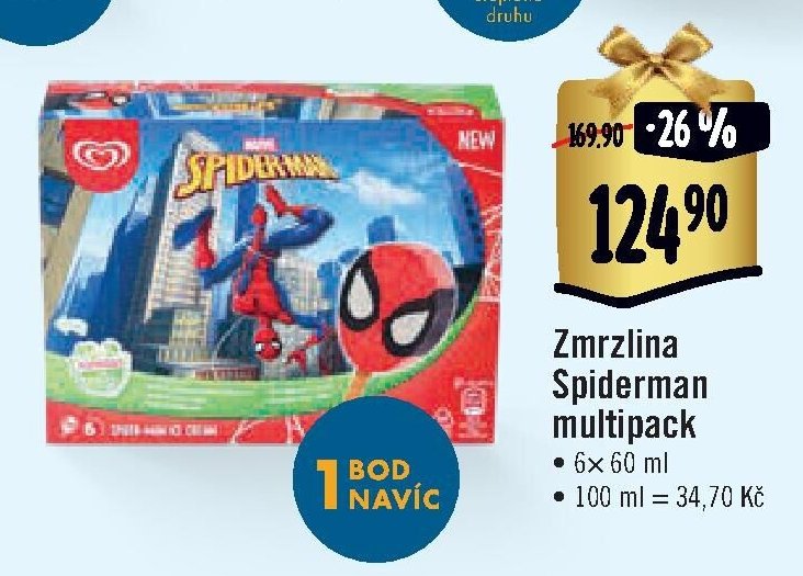 Zmrzlina Spiderman multipack
