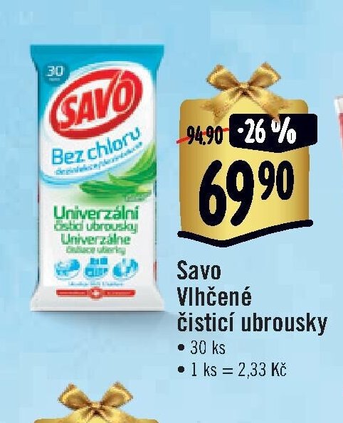 Savo Vlhčené čistící ubrousky