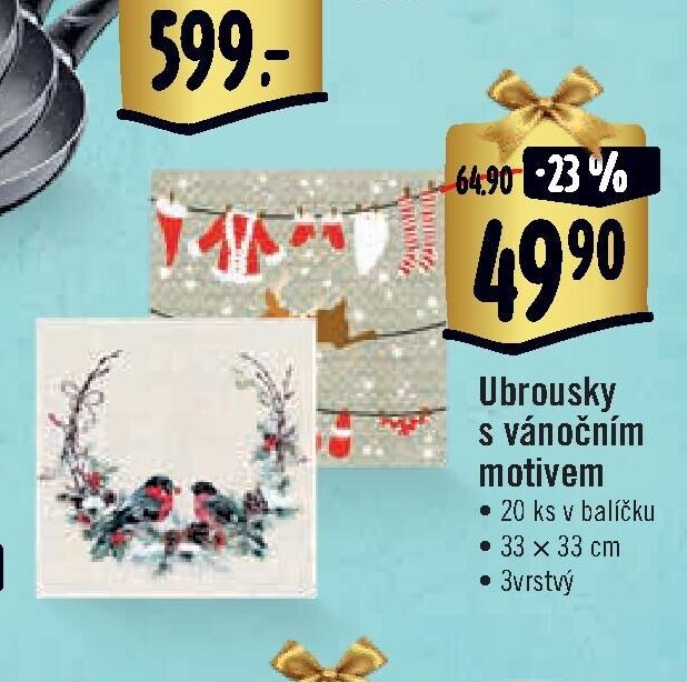 Ubrousky s vánočním motivem