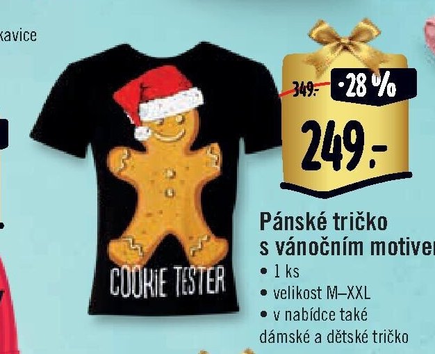 Pánské tričko s vánočním motivem