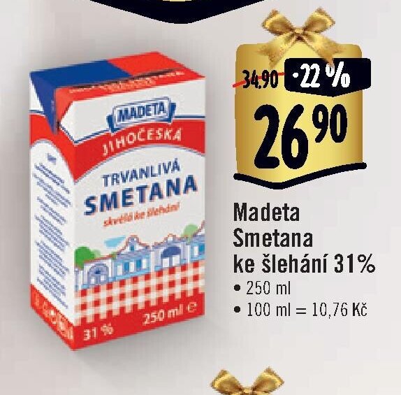 Madeta Smetana ke šlehání 31%