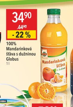 100% Mandarinková šťáva s dužninou Globus