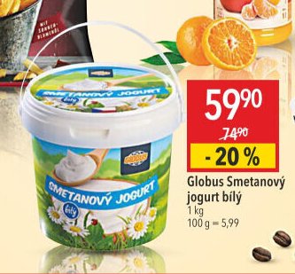 Globus Smetanový jogurt bílý