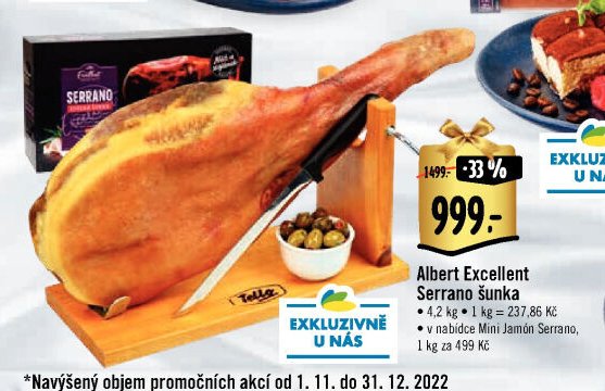 Albert Excellent Serrano šunka