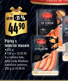Párky s telecím masem