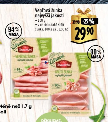 Vepřová šunka nejvyšší jakosti
