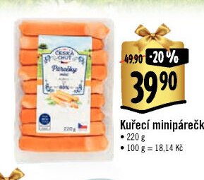 Kuřecí minipárečky