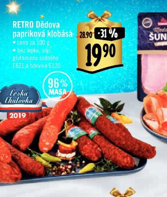 RETRO Dědova papriková klobása