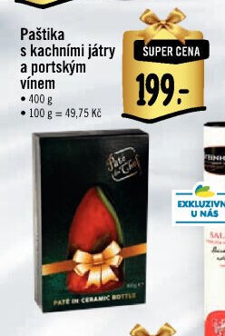 Paštika s kachními játry a portským vínem
