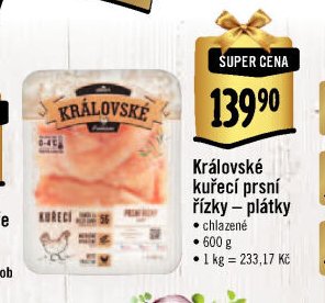 Královské kuřecí prsní řízky – plátky