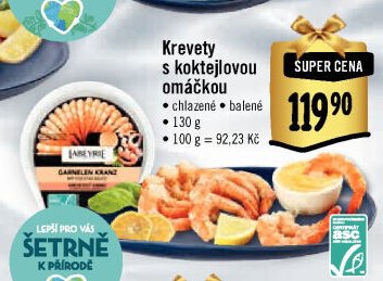 Krevety s koktejlovou omáčkou