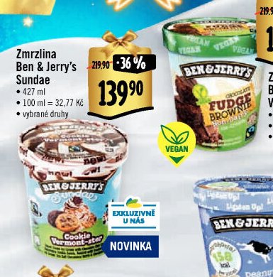 Zmrzlina Ben & Jerry's Sundae
