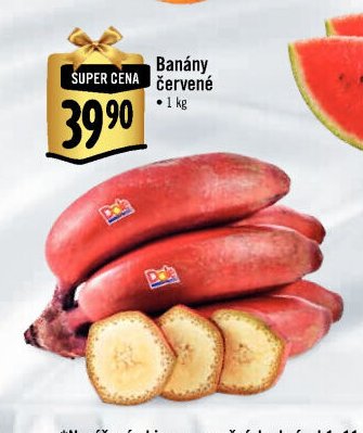 Banány červené