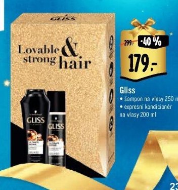 Gliss šampon na vlasy 250 ml, expresní kondicionér na vlasy 200 ml