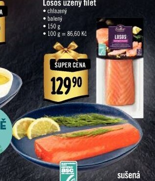 Losos uzený filet