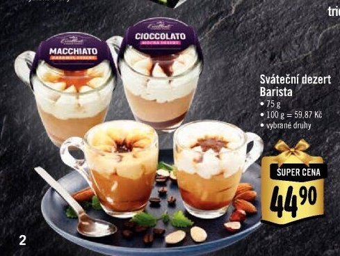 Sváteční dezert Barista