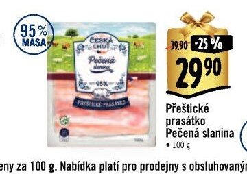 Přeštické prasátko Pečená slanina