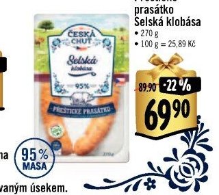 Přeštické prasátko Selská klobása