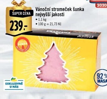 Vánoční stromeček šunka nejvyšší jakosti