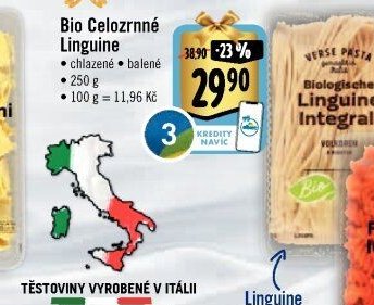 Bio Celozrnné Linguine