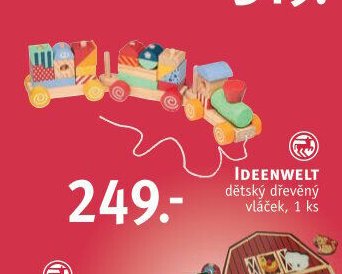 IDEENWELT dětský dřevěný vláček