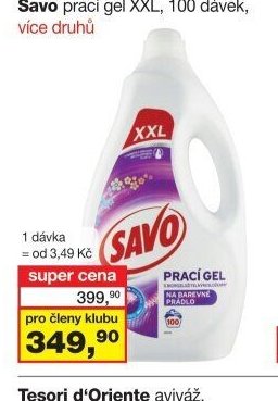 Savo prací gel XXL