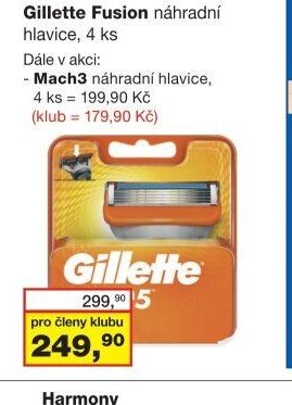 Gillette Fusion náhradní hlavice