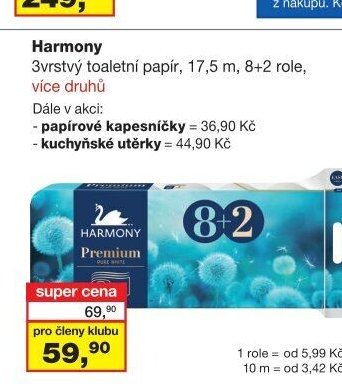 Harmony toaletní papír