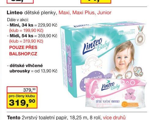 Linteo dětské plenky