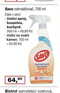 Savo odmašťovač, 700 ml