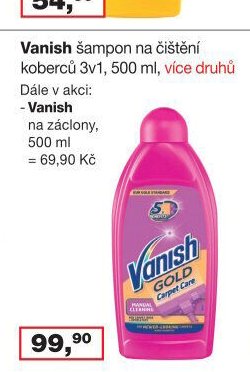 Vanish šampon na čištění koberců 3v1, 500 ml