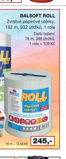 BALSOT ROLL 2vrstvé papírové utěrky