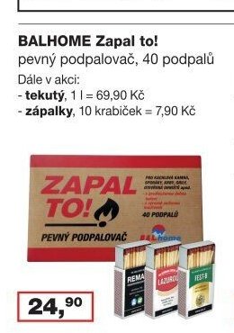 BALHOME Zapal to! pevný podpalovač