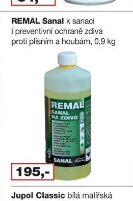 REMAL Sanal k sanaci a preventivní ochraně zdiva proti plísním a houbám, 0,9 kg