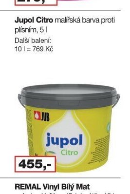 Jupol Citro malířská barva proti plísním, 5 l