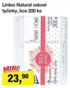 Tyčinky vatové papírové 100% Natural Linteo