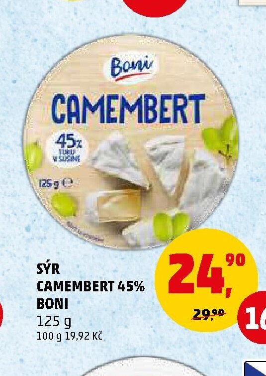 SÝR CAMEMBERT 45% BONI