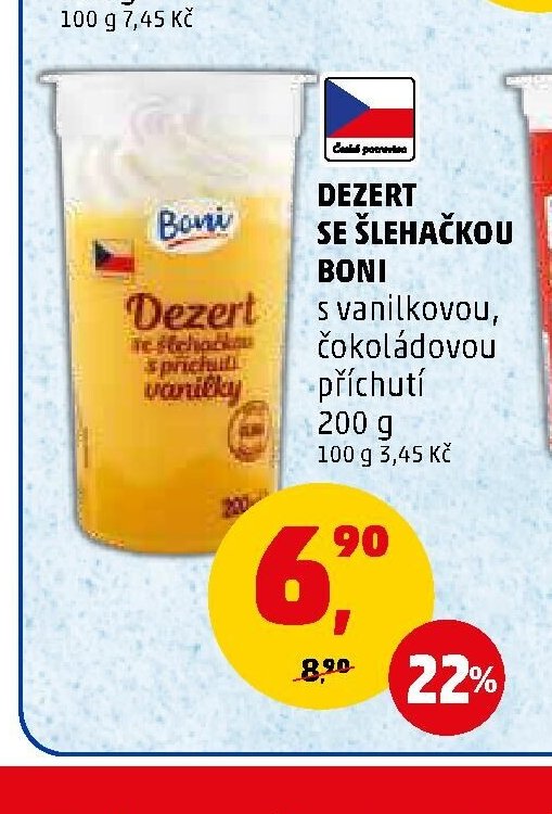 DEZERT SE ŠLEHAČKOU BONI