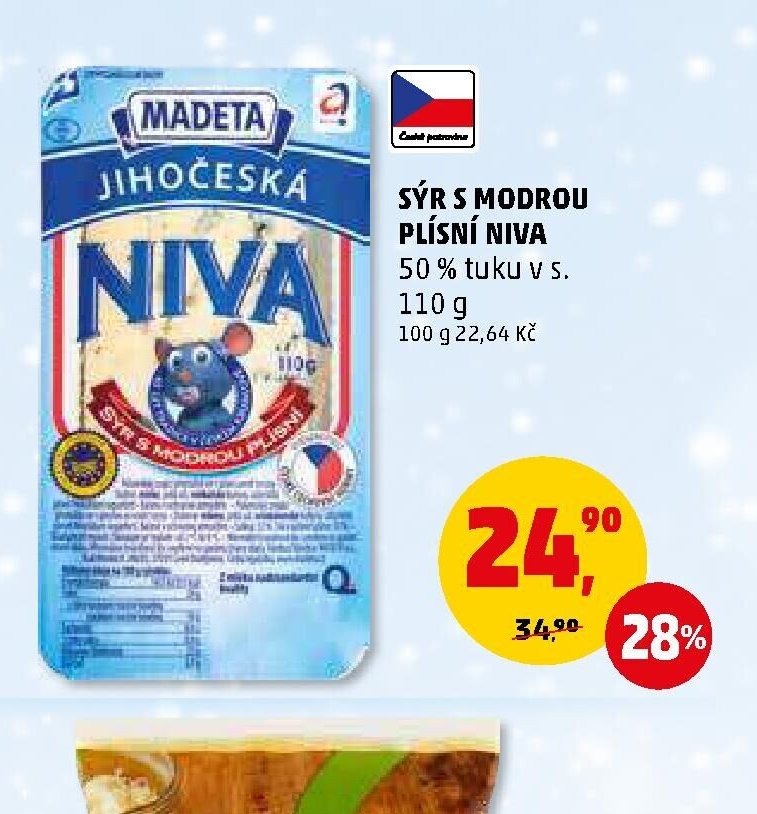 Sýr s modrou plísní Niva