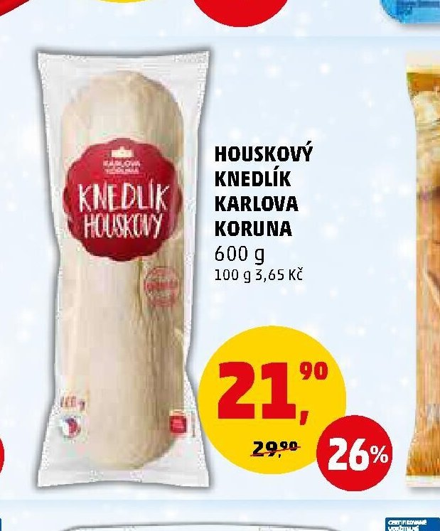 Houskový knedlík Karlova Koruna