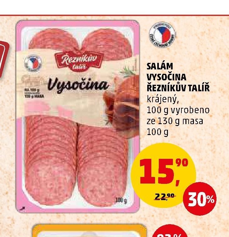SALÁM VYSOČINA ŘEZNÍKŮV TALÍŘ