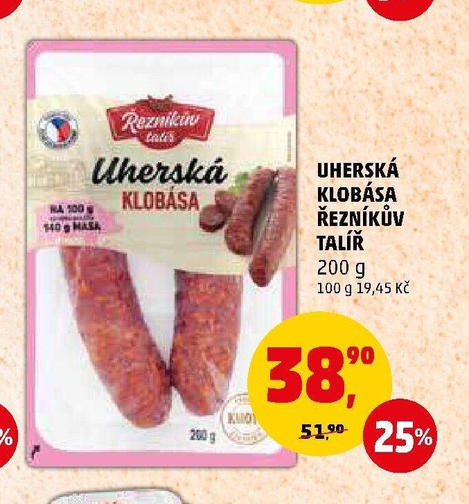 UHERSKÁ KLOBÁSA ŘEZNÍKŮV TALÍŘ