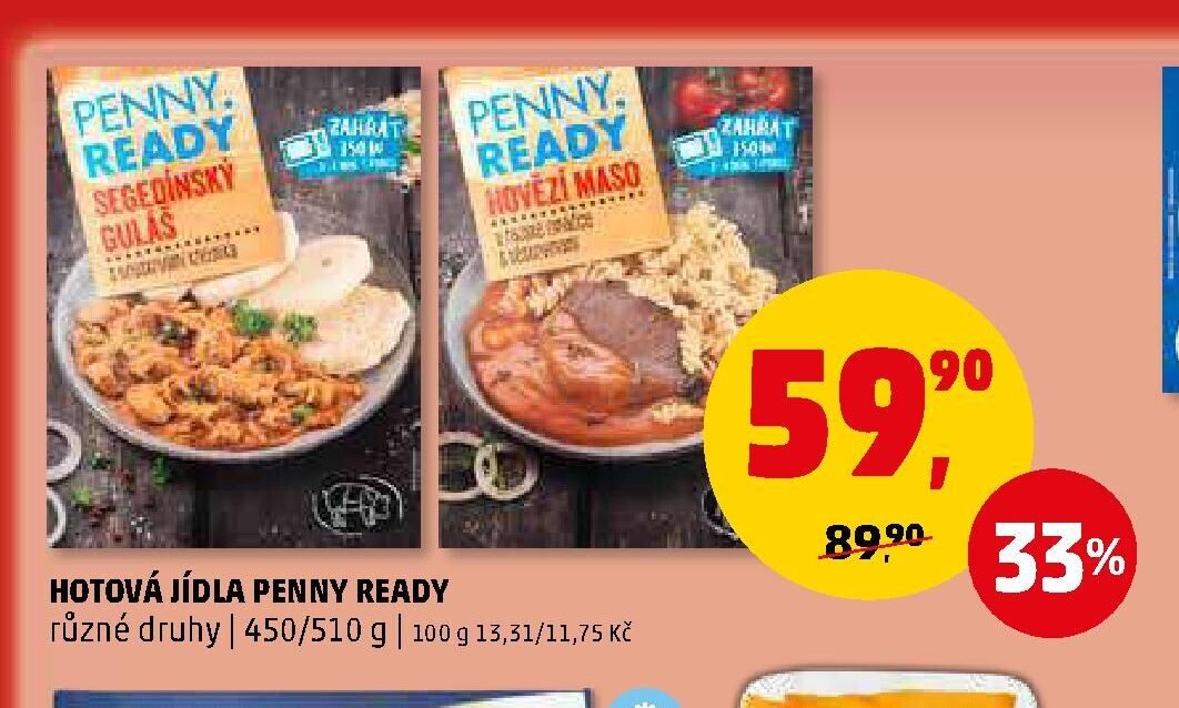 HOTOVÁ JÍDLA PENNY READY