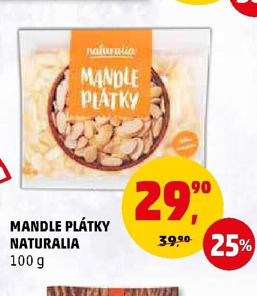 Mandle plátky Naturalia 100 g