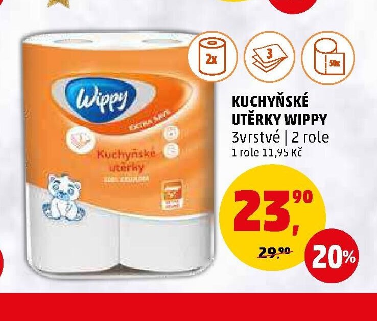 Kuchyňské utěrky Wippy 2 role