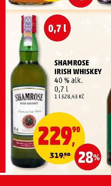 Shamrose Irish Whiskey 40 % alk. 0,7 l