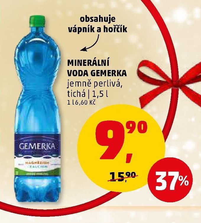 Gemerka minerální voda jemně perlivá, tichá 1,5 l