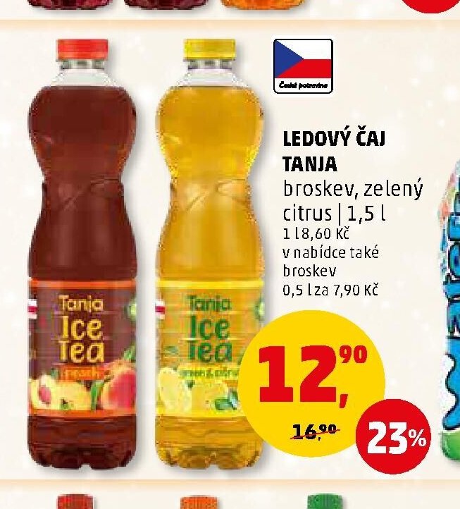 Ledový čaj Tanja broskev, zelený citrus 1,5 l