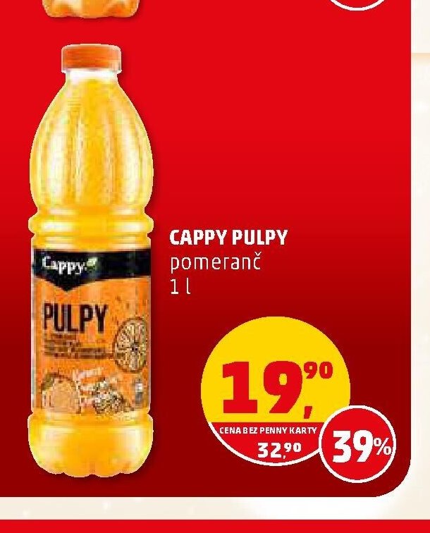 Cappy Pulpy pomeranč 1 l
