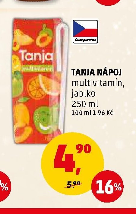 Tanja nápoj multivitamín, jablko 250 ml